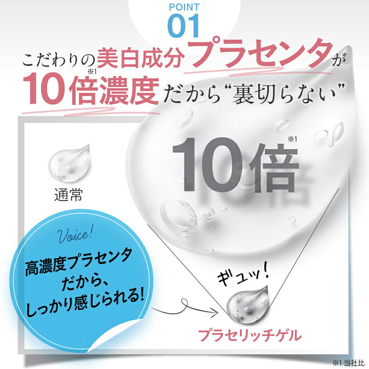 楽天市場 新容器 楽天1位19冠 シミ対策する美容ゲル 薬用プリエネージュ プラセリッチゲル 50g お試し約1ヶ月分 国産プラセンタ10倍 進化系美白オールインワンゲル オールインワンジェル しみ くすみ 美白 無添加 保湿 シワ 時短 白くま化粧品
