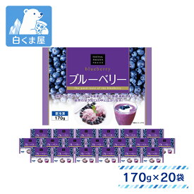 富士通商 ブルーベリー 170g×20袋 | 冷凍フルーツ 冷凍果実 冷凍 ブルーベリー おやつ ヨーグルト デザート 業務用 まとめ買い