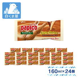 江崎グリコ パピコ チョココーヒー 160ml（80ml×2本入）×24袋 | アイス papico ぱぴこ コーヒー味 なめらか食感 おやつ デザート まとめ買い