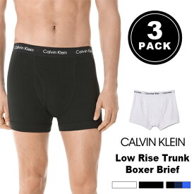 カルバンクライン Calvin Klein メンズ 下着 3枚組トランクス ブリーフ ボクサー パンツ ローライズ アンダーウェア 3パックホワイト ブラック CK 無地 白 黒 紺 ブルー ブランド インナー