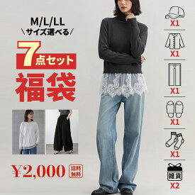 福袋 服 レディース 2026 選べる福袋 人気 秋 春 夏 秋 冬 おすすめ お得 福袋 2026 訳あり福袋 7点セット 福袋 レディース ハッピーバック 訳あり シンプル ベーシック デザイン 着回し 安い お得 ビッグ 冬【送料無料】サイズ選べる M L LL