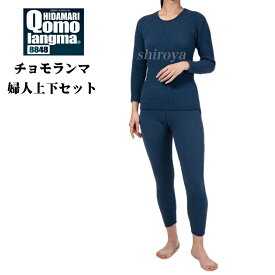 ひだまり チョモランマ サピウム 婦人用 長袖丸首インナー + タイツ 上下セット ネービー M/L/LL ラッピング無料
