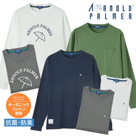 アーノルドパーマー Arnold Palmer Tシャツ 長袖 ロンT カットソー メンズオーガニックコットン 胸ポケット 天竺 プリントTシャツ 綿100％ カジュアル アウトドア アメカジ「メール便送料無料」