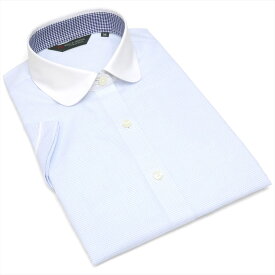 【レディースDAY】【20%OFF】【SALE】ラウンド 半袖 形態安定 レディースシャツ