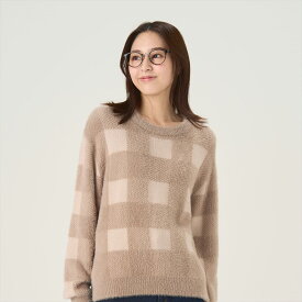 【60%OFF】【SALE】【まとめ買いクーポン対象】【公式】東京シャツ 【Pitta Re:)】 ジャカードニットプルオーバー チェック レディース