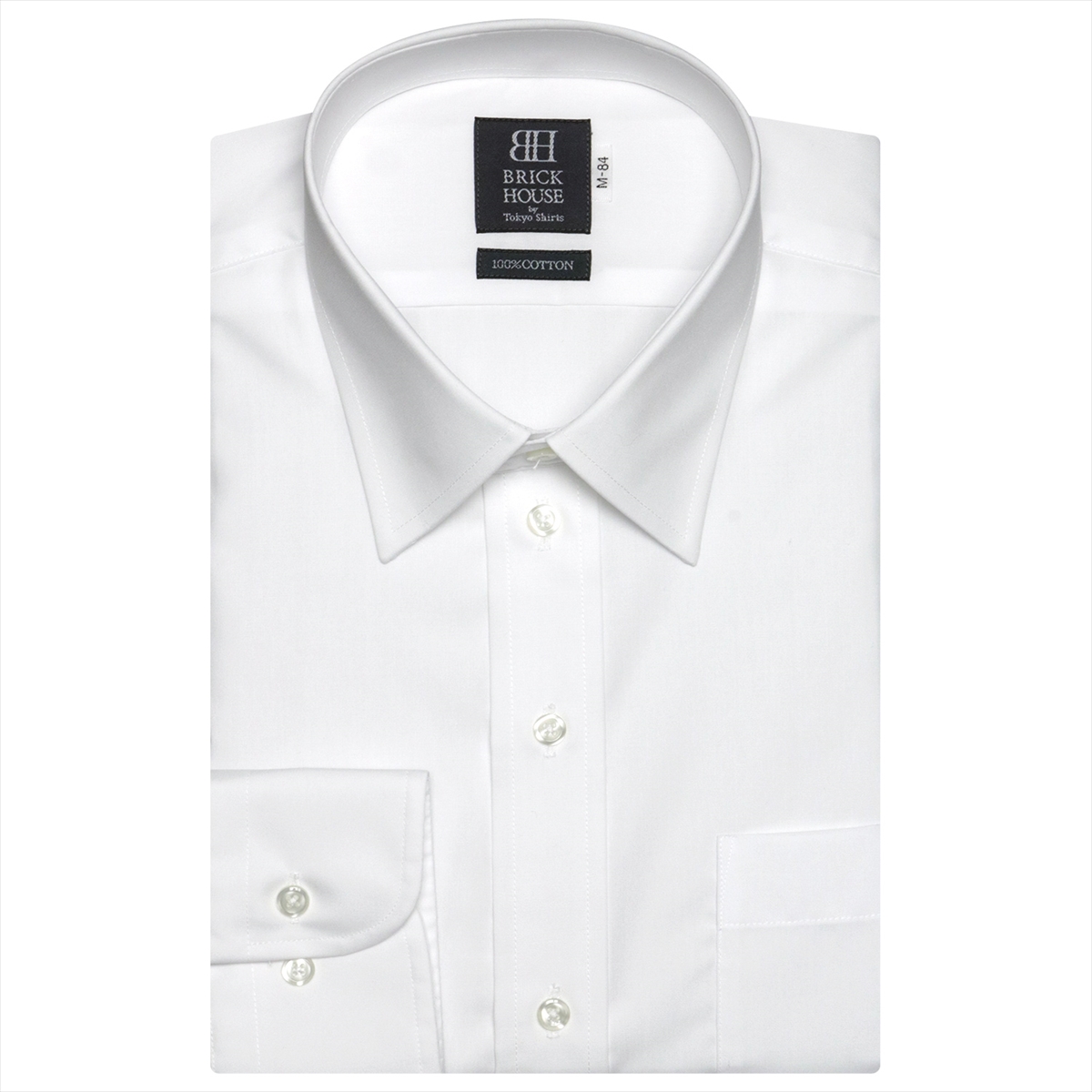 ワイシャツ シャツ工房 東京シャツ BRICK 期間限定送料無料 HOUSE ブリックハウス 綿100% 形態安定 レギュラー フォーマル 長袖 ビジネス 人気の定番