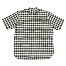 【50%OFF】【SALE】【Pitta Re:)】 スタンド ラウンドテール 半袖 形態安定 ワイシャツ 綿100%