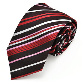 ネクタイ メンズ 赤 レッド ワインレッド あか 色 ストライプ おしゃれ かっこいい ねくたい 洗濯 necktie ブランド プレゼント 結婚式 ギフト 無地 柄 グレー フォーマル 就活 at-ux-ne-1316(C) メール便で送料無料 父の日