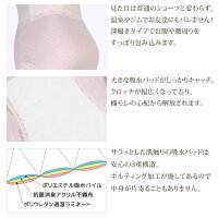【メール便で送料無料】安心吸水ショーツ女性用軽失禁産後尿漏れパンツ尿もれ吸水パッドシニア介護婦人下着レディースインナー/oth-la-in-1501/【メール便対応】【5】