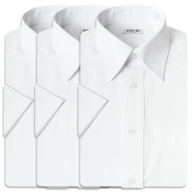 【3枚組】 ワイシャツ 半袖 白 メンズ 白シャツ 形態安定 シャツ Yシャツ ドレスシャツ カッターシャツ 半袖ワイシャツ 安い ボタンダウン レギュラー ドレスシャツ 制服 学生 学生シャツ 大きいサイズ sa01-3set宅配便のみ 父の日
