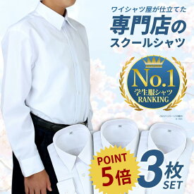 ⇒ポイント5倍!! 【3枚組】 スクールシャツ 男子 長袖 制服 シャツ 学生 中学生 高校生 シャツ 学生シャツ 学生服 ワイシャツ yシャツ 白 メンズ 学制服 セット スクールワイシャツ 制服シャツ 形態安定 抗菌防臭 at-ch-sre-1833-3fix 宅配便のみ 楽物自動出荷