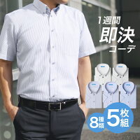 【送料無料】【5枚セット】半袖ワイシャツ5枚セット形態安定ビジネスYシャツカッターシャツビジネスシャツクールビズ/sa02【宅配便のみ】