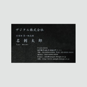 デザイン名刺 - BLACK STYLE【9.1cm×5.5cm】断面まで黒い シンプル デザイン 名刺 片面印刷 100枚