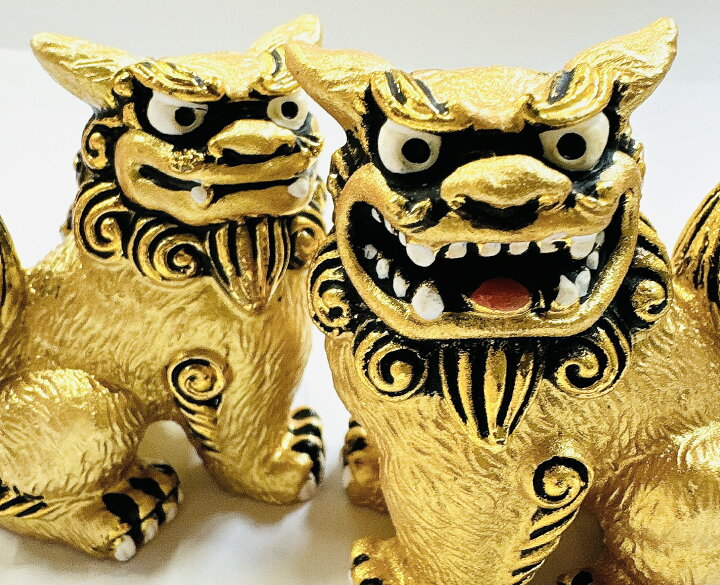 楽天市場】【シーサー・置物】小獅子金《金運upかも！？南国沖縄の 