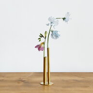 【在庫限りの特別価格】公式 shesay 高さの異なるシリンダーが並んだ BRASSのフラワーベース 花瓶 おしゃ…
