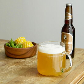 クラフトビールが似合うリューズガラスビアマグラインなし ショート トール 高さ10.5cm 16cm 容量500ml 酒 家飲み ジョッキ ジュース 食器 ガラス 吹きガラス ハンドメイド [公式 shesay]