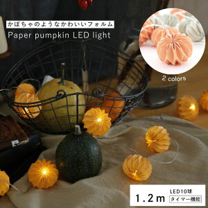 新商品 公式 shesay 部屋を彩る LEDペーパーライト パンプキン 1.2m 2カラー 誕生日 飾り バースデー フォト バースデーフォト ハロウィン ライト ガーランド 照明 子供部屋 おしゃれ かわいい プ