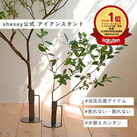 【ポイントUP】5/16花瓶ランキング1位 公式 shesay 大きな枝物も飾れるアイアンスタンド 2サイズ 枝物 枝 割れない 倒れない フラワーベース 花瓶 ブラック 黒 アイアン シンプル おしゃれ ギフト グリーン キッチン リビング 枝スタンド