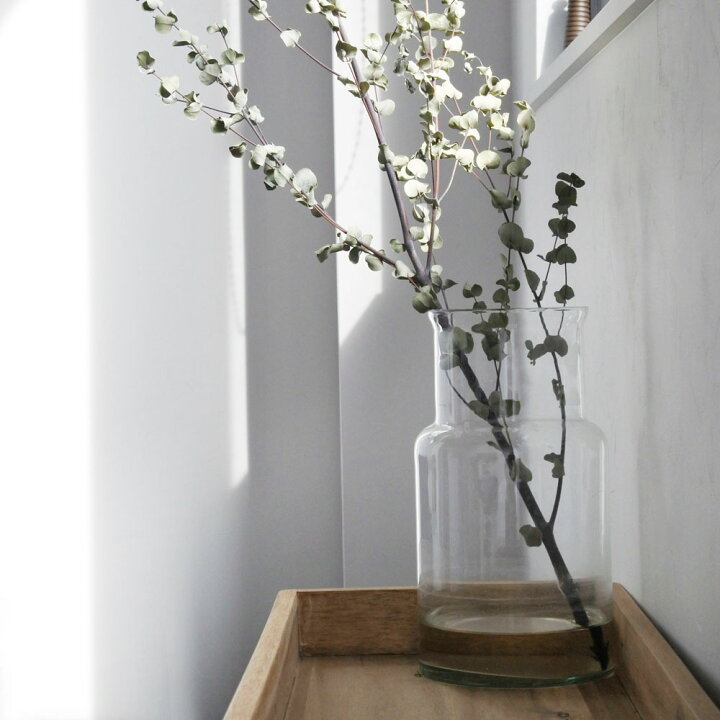 楽天市場 デイリーランキング入賞 花瓶 おしゃれ 高さ26cm 大きいサイズ 口径10 5cm オリジナル フラワーベース 枝物 再生ガラス 吹きガラス 透明 エシカル ハンドメイド リサイクル Eco Reuse Glass Hornplease ホーンプリーズメイド ネック Neck Shisei リューズ