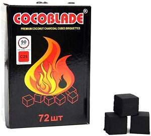 ココナッツ炭 ココナッツチャコール Cocoblade 72pcs/Box (25×25×25mm) シーシャ用炭 Hookah