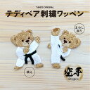 テディベアワッペン 空手 KARATE アップリケ アイロンワッペン ...
