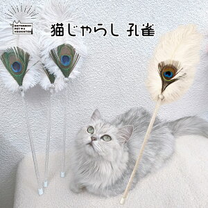 猫じゃらし 孔雀 クジャク 羽 ふわふわ 猫用 おもちゃ ねこ用 オモチャ ネコ用 キラキラ 可愛い 綺麗 ピーコック