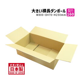 160サイズ 大きいダンボール 1枚だけ 長さ800mm×幅470mm×高さ250mm TY-No.1.5ケース 横長 アパレル専用 着物が入る ドレスが入る 薄いダウンコートが入る 印刷物が入る 段ボール箱 送料無料