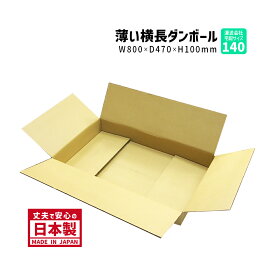 140サイズ 大きいダンボール 1枚だけ 長さ800mm×幅470mm×高さ100mm TY−No.3ケース 横長 アパレル専用 着物が入る ドレスが入る ダウンコートが入る 印刷物が入る 段ボール箱 送料無料
