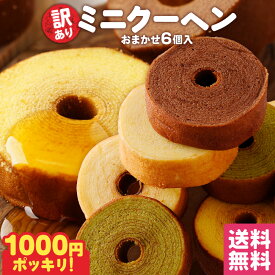 訳あり ミニクーヘン6個入り ★工場長のおまかせ ※4種類入るとは限りません。 送料無料 メール便 バームクーヘン バウムクーヘン おやつ スイーツ お菓子 お取り寄せ ギフト 非常食