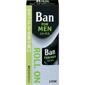 ライオン Ban 男性用 ロールオン シトラス(微香タイプ) 30ml 4903301533696