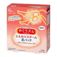 めぐりズム じんわりスチーム 足パック 無香料 6枚4901301376961 -ti