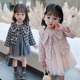 【送料無料】保育園 七五三 チェック柄 子供服 女児 ワンピーススーツ 女の子スーツ 卒業式 入学式 子供スーツ 女の子 スーツ