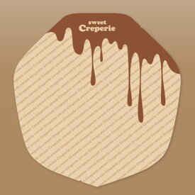【ラミ加工】クラフトクレープ包装紙（変形）チョコレート 3,000枚