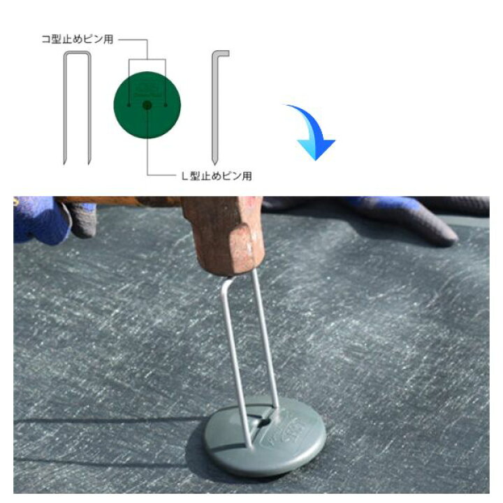 楽天市場】【最短翌日お届け】 コ型止めピン150mm グリーンフィールド 