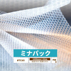 【国内メーカー品】 エアーキャップ #TC65 / #TC65 / 1200mm×42m 1巻 粒径10mm 粒高4mm 3層 円柱型 梱包資材 緩衝材 梱包材 梱包用品 エアキャップ エアクッション 断熱 頑丈 食器 防音 引越 包装 原反 ロール 気泡緩衝材