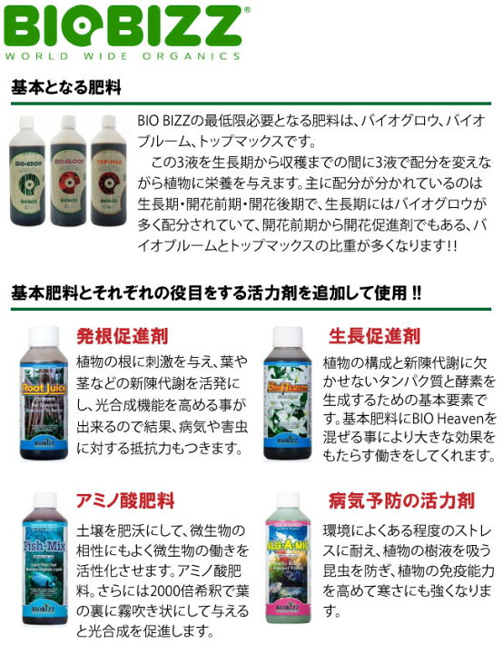 楽天市場】有機肥料 BioBizz バイオビズのBIO Bloom バイオブルーム 1L バイオビズ(BioBizz)