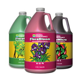 水耕栽培の液体肥料 GH Flora フローラ 3.78L お得な3本セット 液体肥料 Hydroponic Nutrients
