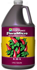 水耕栽培の液体肥料 GH フローラマイクロ GH Flora Micro 3.78L Hydroponic Nutrients 液体肥料