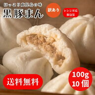 【在庫限り販売終了】【送料無料】＼ランキング1位獲得／黒豚まん 100g×10個入り 業務用 【訳あり】簡易…