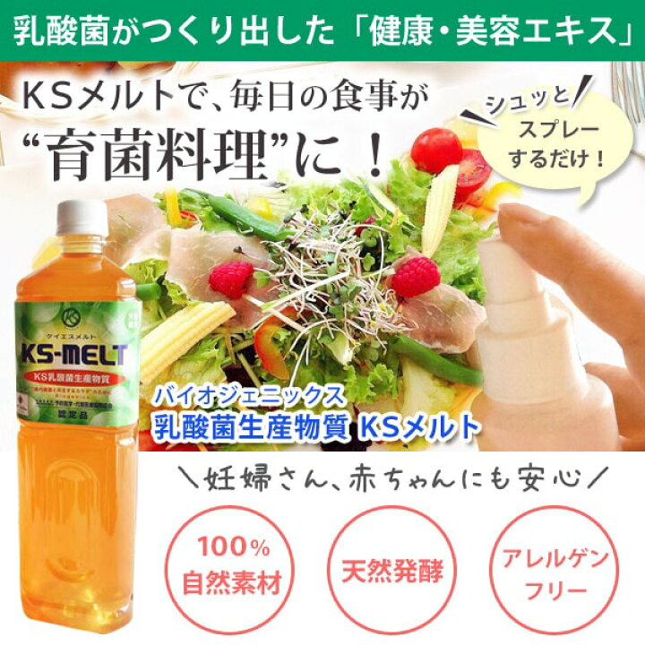 楽天市場】乳酸菌生産物質 KSメルト KS-MELT（ケーエスメルト）（2L 
