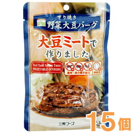 【お得なまとめ買い】てり焼き野菜大豆バーグ（100g）【15個セット】【三育フーズ】□