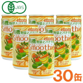 【お得なまとめ買い】光食品 有機野菜とバナナのスムージー（160g×30本セット）缶【ヒカリ】