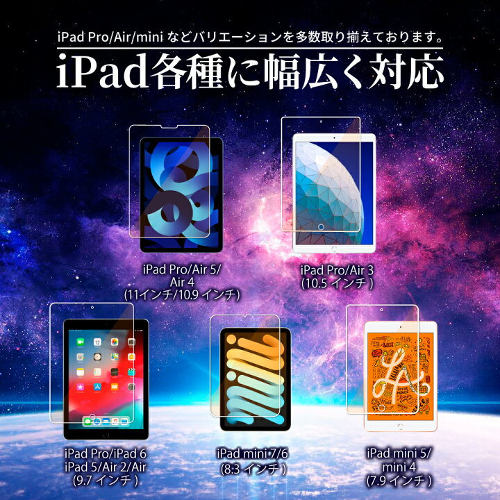 楽天市場】iPad ガラスフィルム iPad Air M4 M3 フィルム ブルーライト 