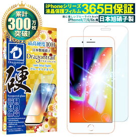 iPhone8 iPhone7 iPhone6s iPhone6 フィルム 目に優しい ブルーライトカット ガラスフィルム 10Hドラゴントレイル 液晶保護フィルム iPhone8 7 6s 6 保護フィルム ガラスフィルム shizukawill シズカウィル TP01