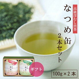 なつめ缶2本セット 100g×2本 お茶 緑茶 深蒸し茶 茶葉 静岡茶 日本茶 煎茶 高級煎茶 静岡茶ギフト ギフト 贈り物 慶事御礼 御祝い 法事 香典返し 志 粗供養 返礼品 帰歳暮 お歳暮 お中元 【送料無料】 | 御中元 暑中見舞い 残暑見舞い 静岡 お土産