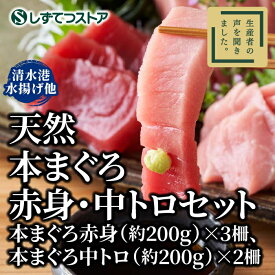 【清水港 水揚げ】天然 本まぐろ セット（ 赤身 中トロ ）国産 鮪 本鮪 刺身 まぐろ丼 中とろ 本まぐろ 海鮮 静岡 お取り寄せグルメ 冷凍 トロ 高級 贈り物 贈答用 送料無料 プレゼント ギフト SSR05 SS515