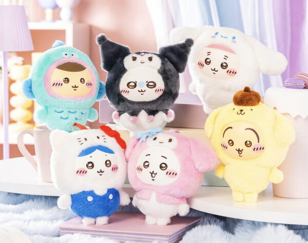 ちいかわ きらめっこ Kiramekko ちいかわ×サンリオキャラクターズ Kiramekko サンリオ ぬいぐるみ ハチワレ くりまんじゅう うさぎ  モモンガ シーサー キャラクター 可愛い インテリア 3980円以上購入で送料無料 他との組み合わせOK 誕生日 ハロウィン 名シーン ちいぽけ