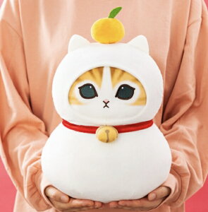 【ブラウン】mofusand 鏡餅にゃんBIGぬいぐるみ 約33センチ ぬいぐるみ キャラクター 可愛い インテリア 3980円以上購入 送料無料 組み合わせOK パジャマ 新入荷 お正月 みかん おしゃれ 縁起物