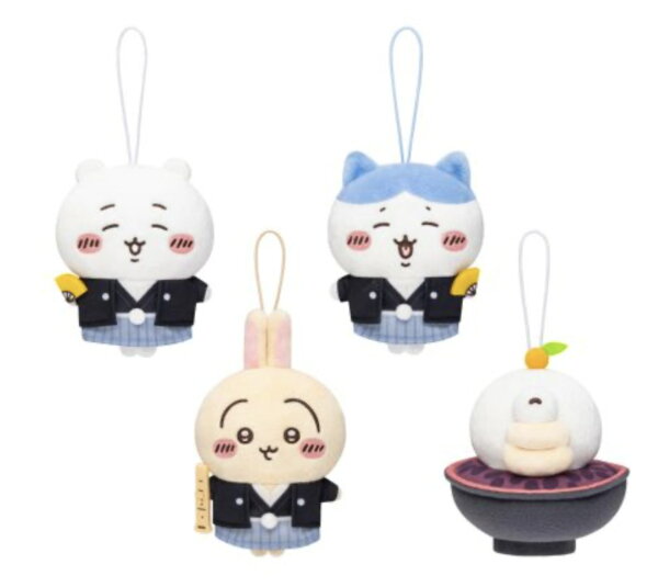 ちいかわ お正月マスコット ハチワレ くりまんじゅう うさぎ  モモンガ キャラクター 可愛い インテリア 3980円以上購入 送料無料 組み合わせOK なんかちいさくてかわいいやつ かわいい ちいぽけ お正月 袴 ぜんざい お汁粉 お祝い 祝賀