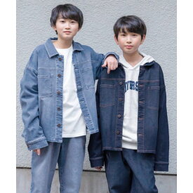 グラソス(GLAZOS)ビンテージ加工・デニムブルゾン【セットアップ対応】 子供服 男の子 キッズ ジュニア 130cm 140cm 150cm 160cm 170cm 小学生 中学生 グラソス 長袖 アウター おしゃれ